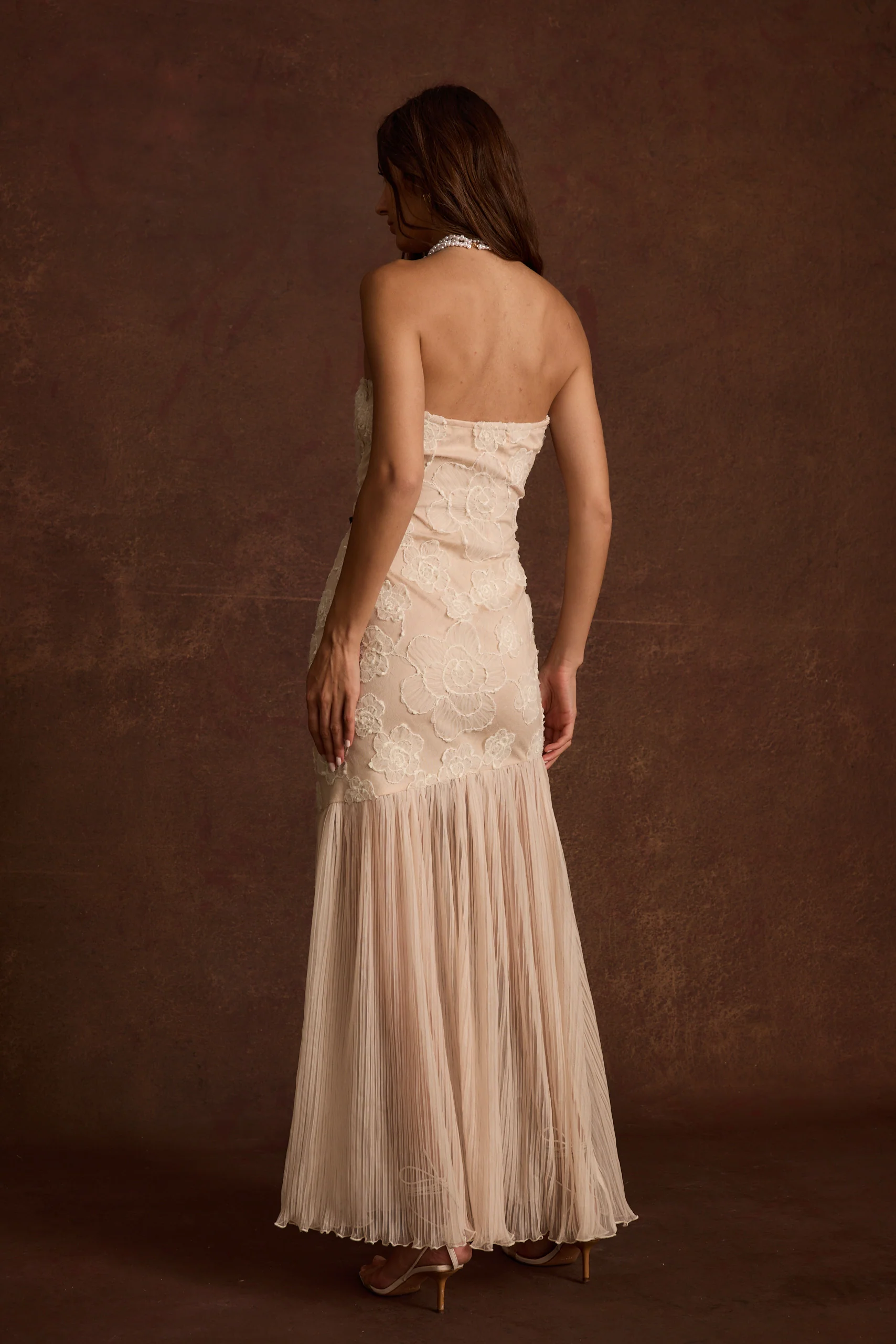 Daylight Blush Embroidered Maxi Dress