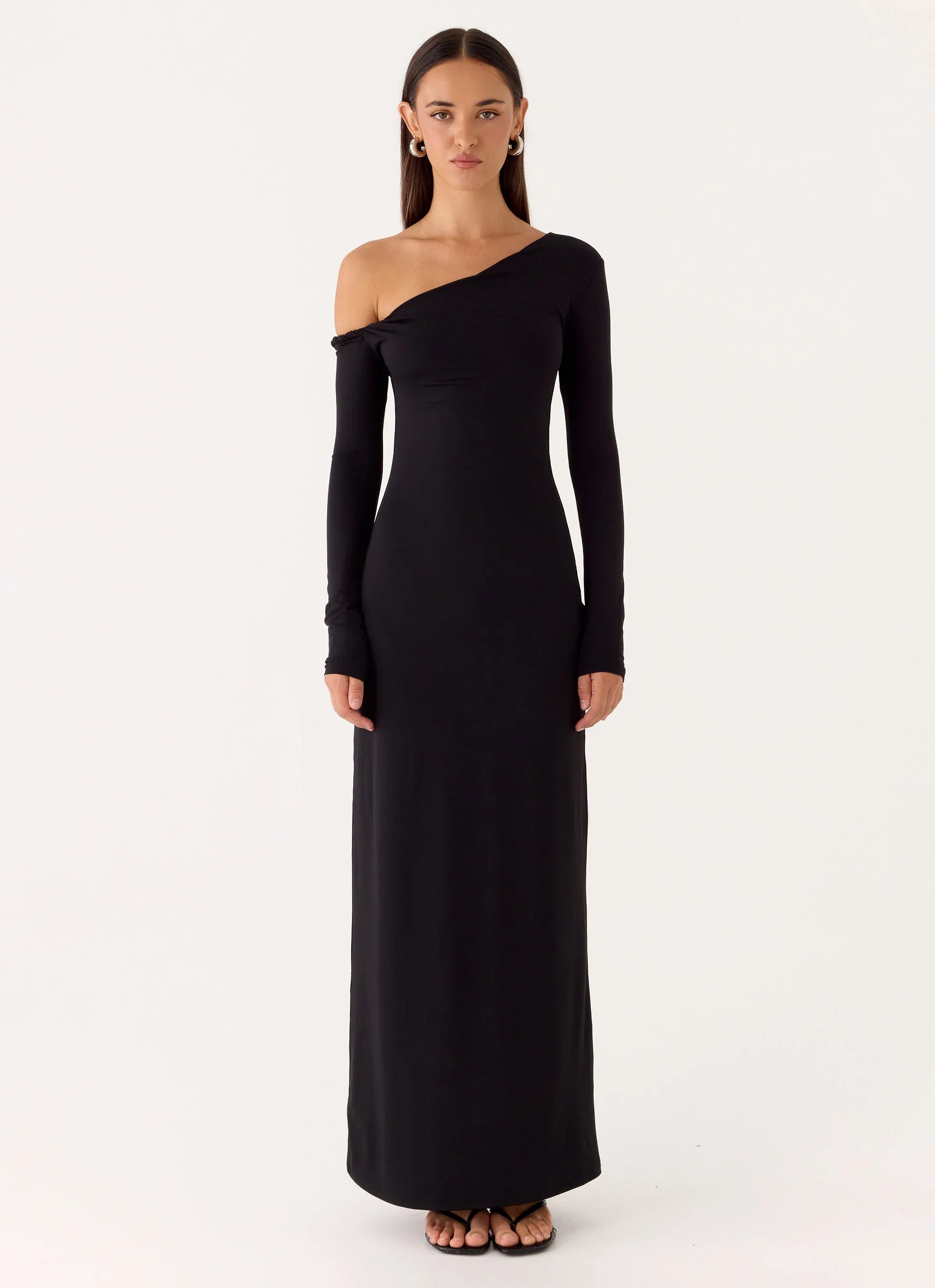 Jordana Twist Maxi Dress - Black