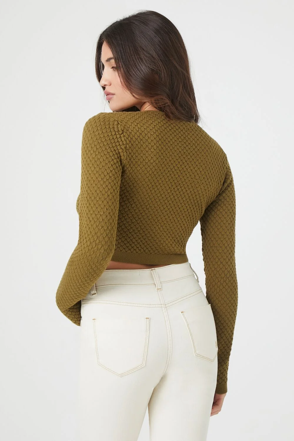 Sweater-Knit Cutout Crop Top