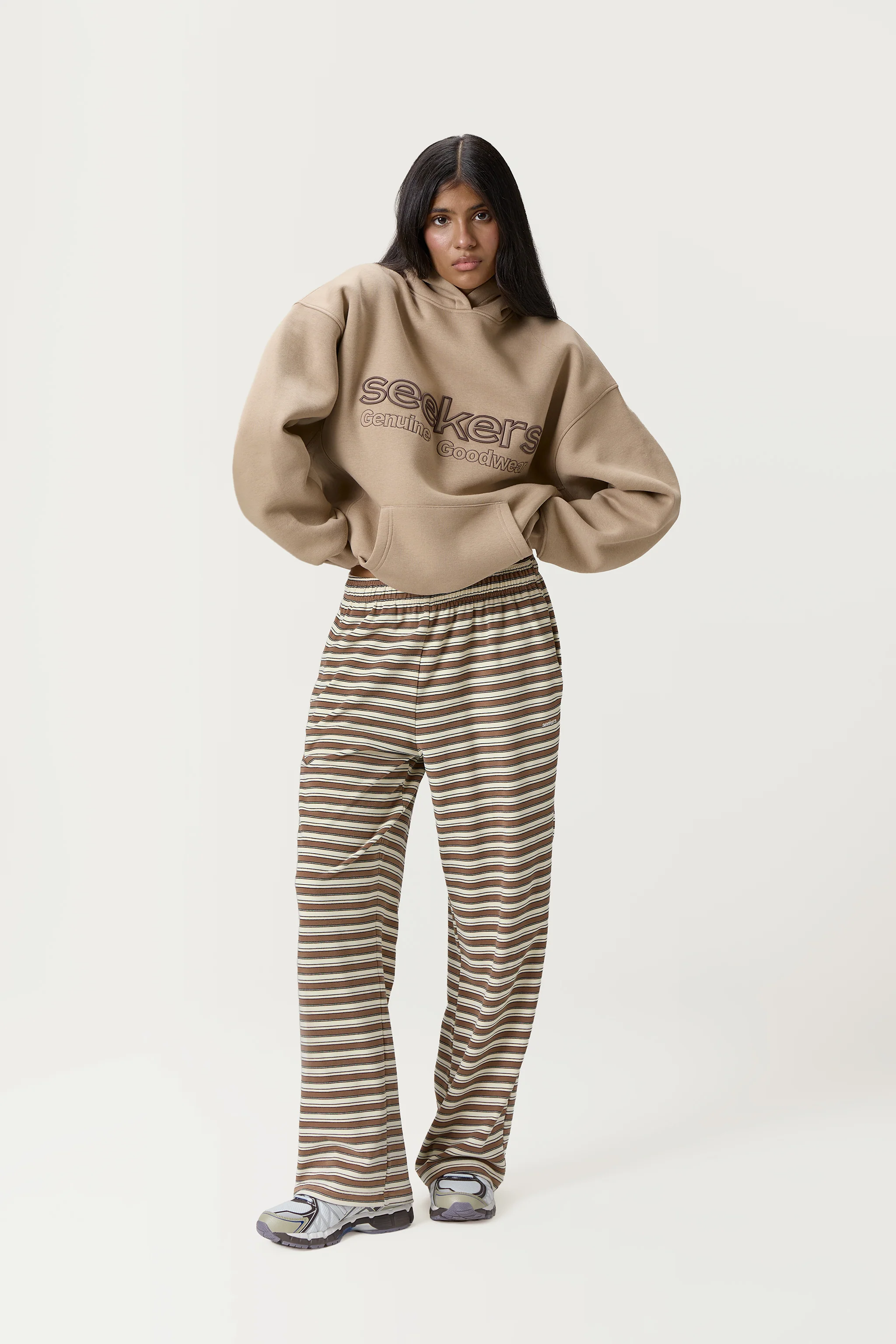 Seekers Goodwear Hoodie in Beige