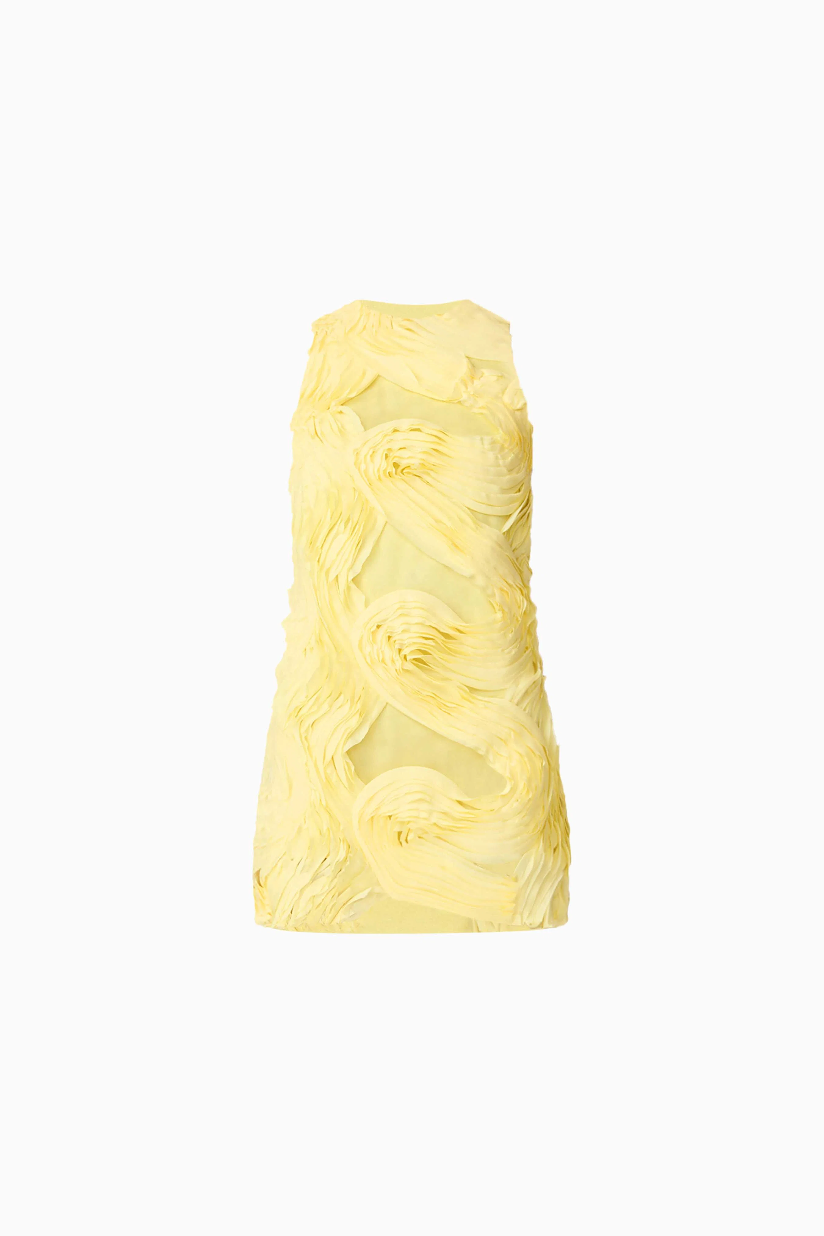 Asher Mini Shift Dress in Yellow