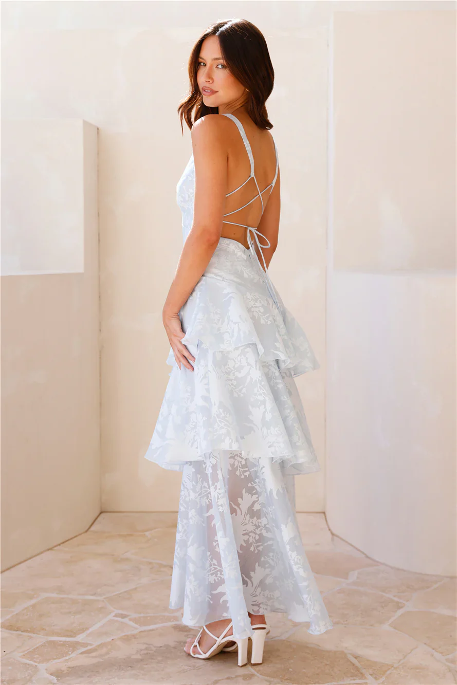 Autumn Love Maxi Dress Blue - luluinthesky