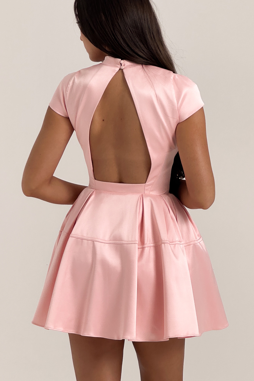 Parisian Pink Backless Mini Dress