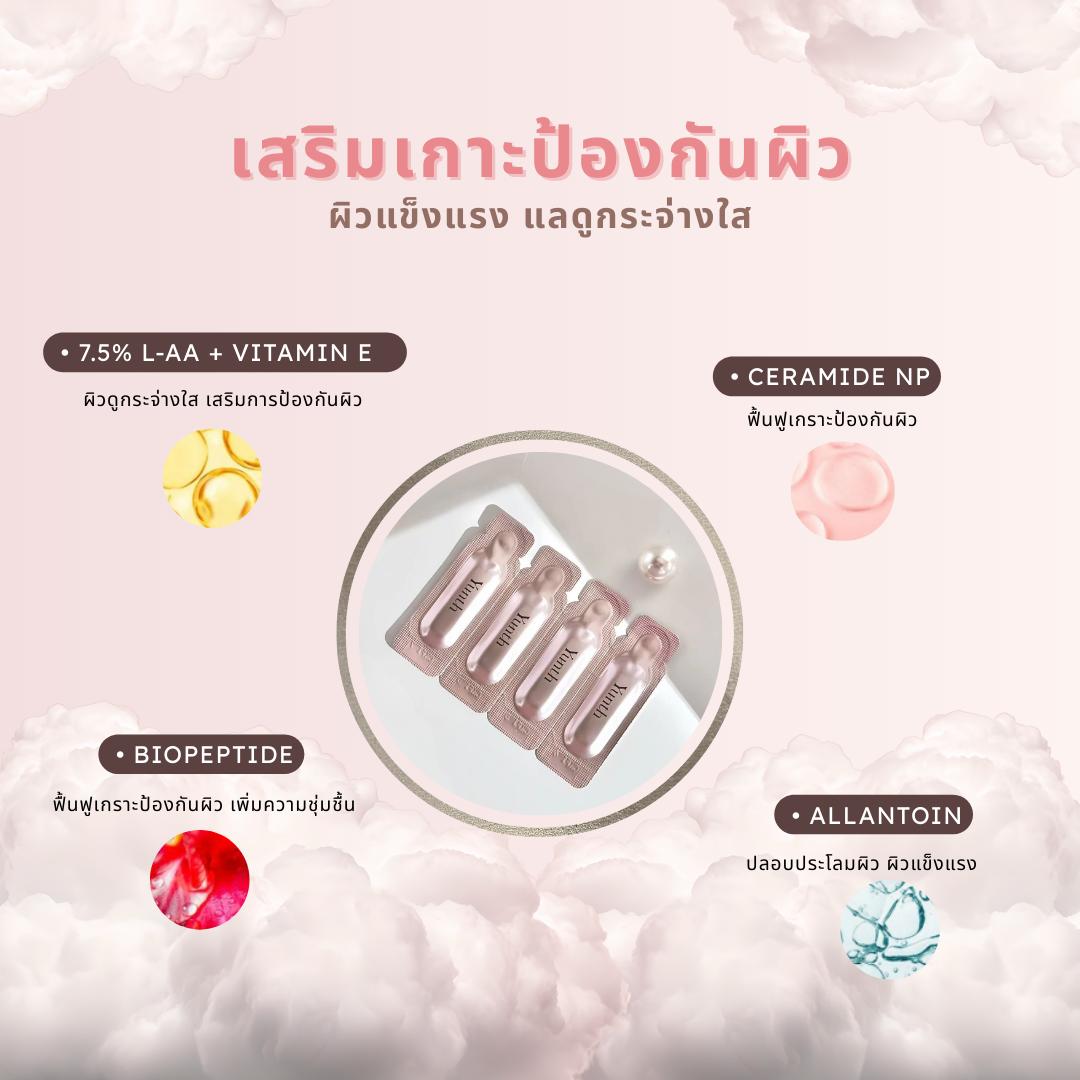 Yunth Active Vitamin C เซรั่มวิตามินซีเข้มข้น บำรุงผิวใส 1ml/แอมพูล