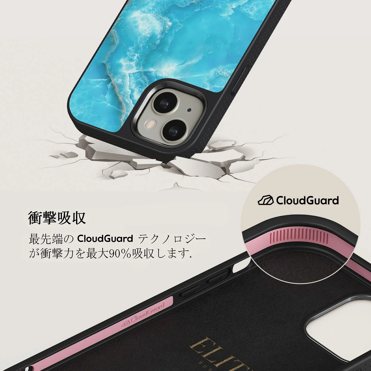 Ocean Waves - Blue iPhone 13 ケース