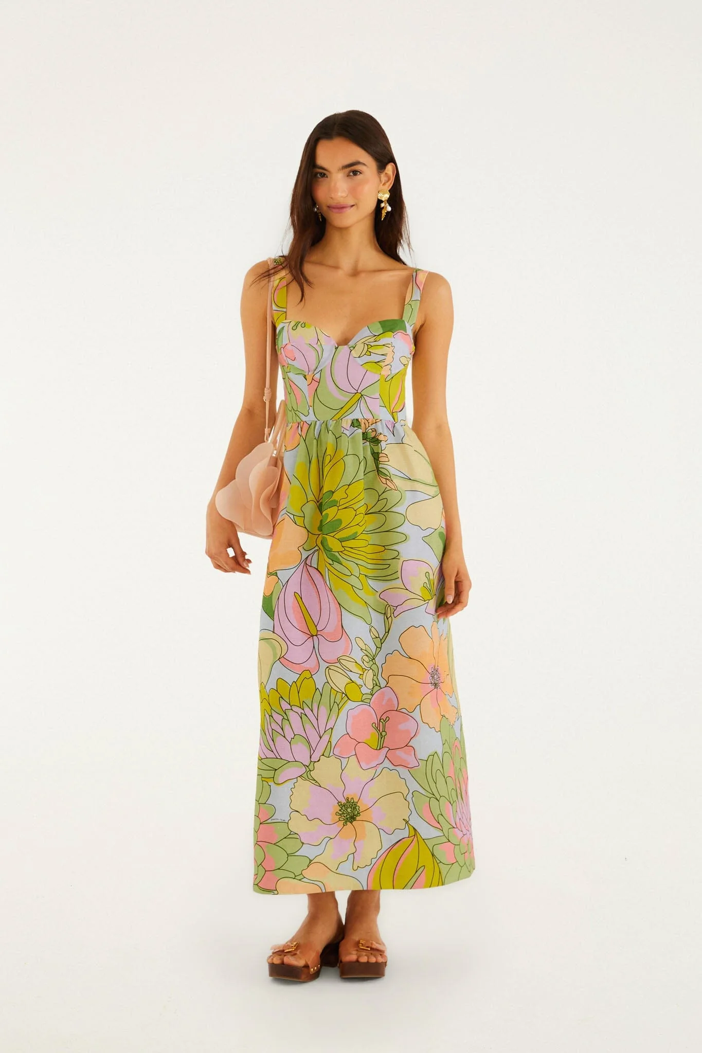 Light Blue Spring Affair  Maxi Dress