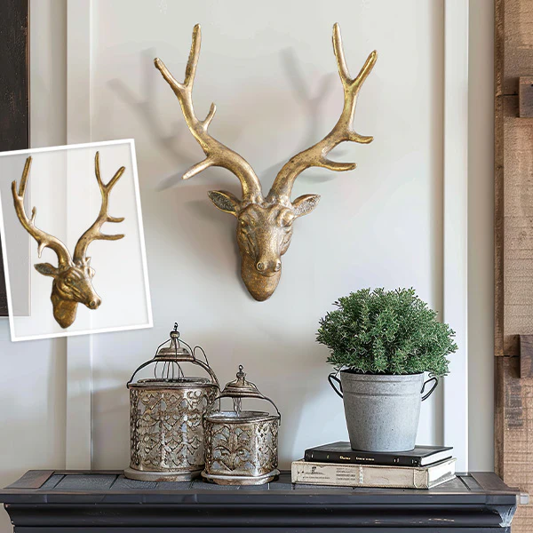 Deer Head Sculpture Wall Decor