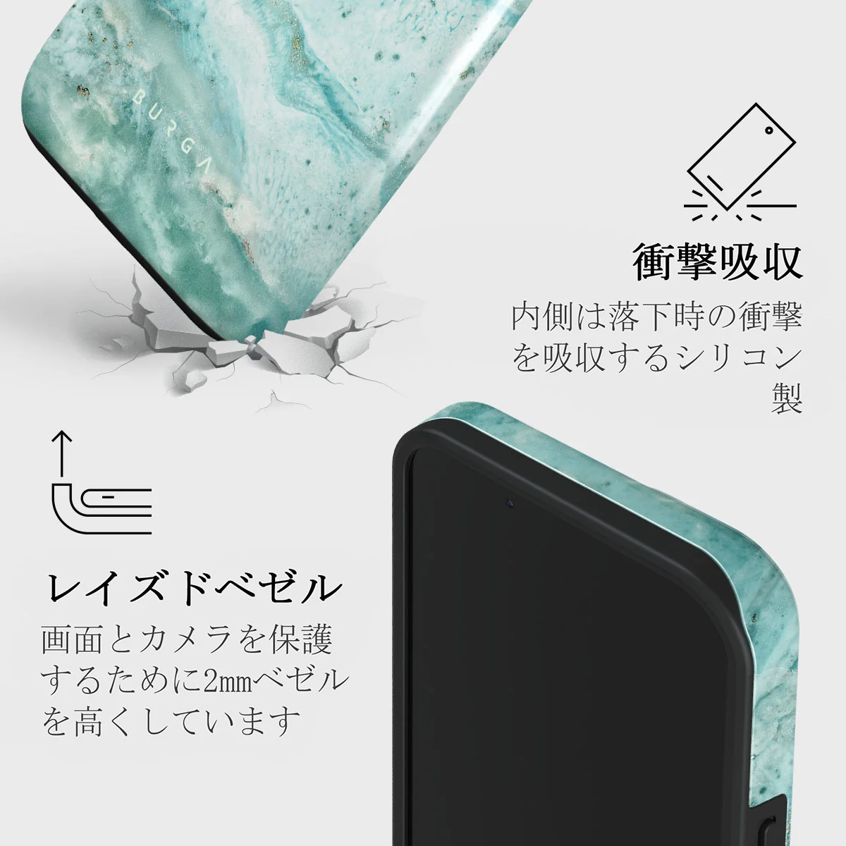 Uluwatu Waves - Teal iPhone 13 Mini ケース