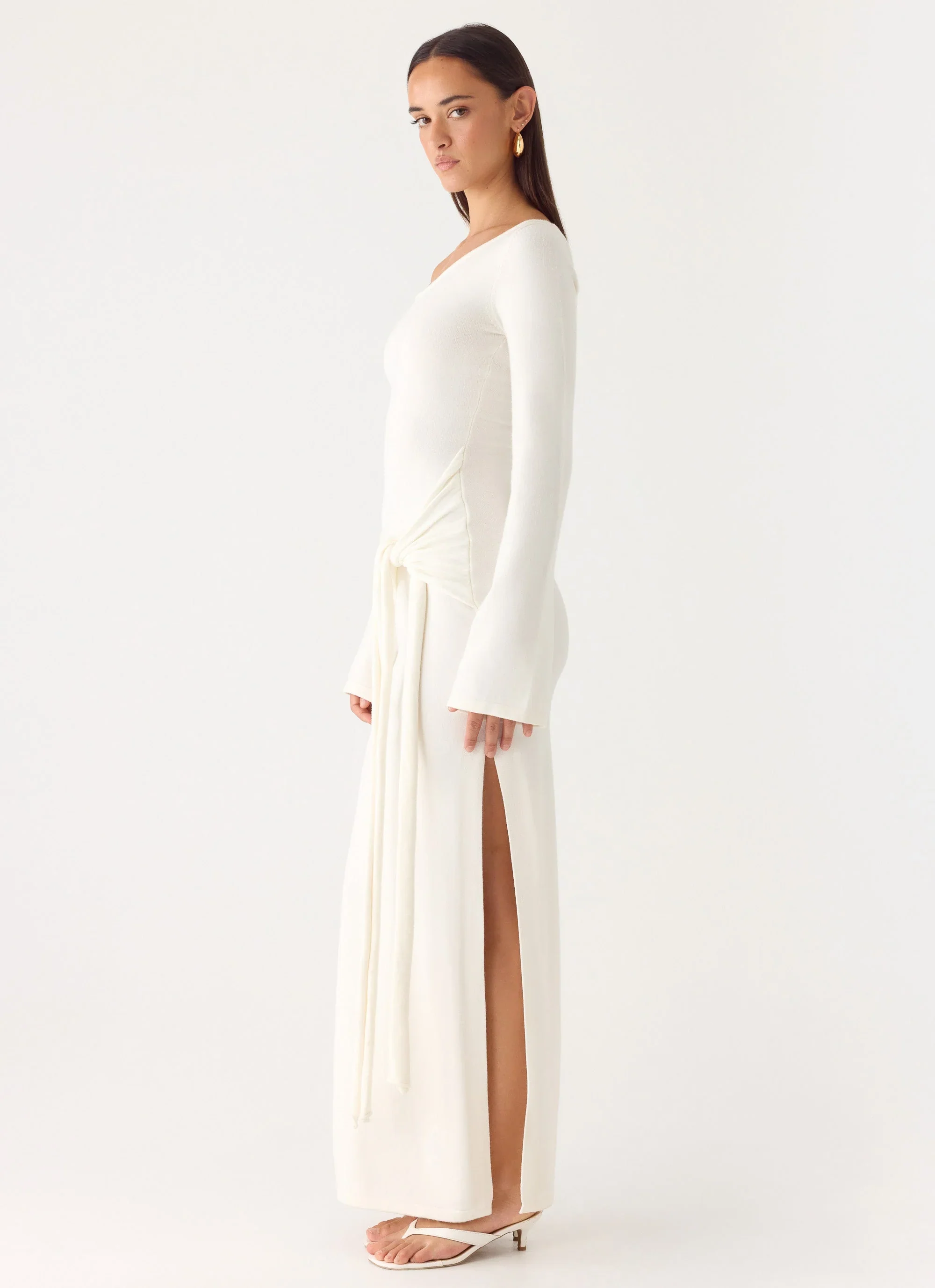Kova Knit Maxi Dress - White