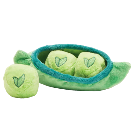 Peas in the Pod Plush Multi-Part + Enrichment + Fetch Dog Toy