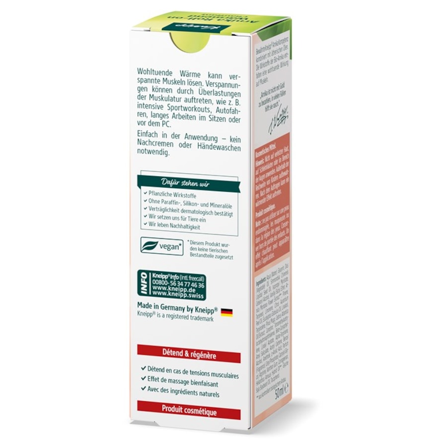 Kneipp Back, joints & muscles Rozgrzewający roll-on z arniką
