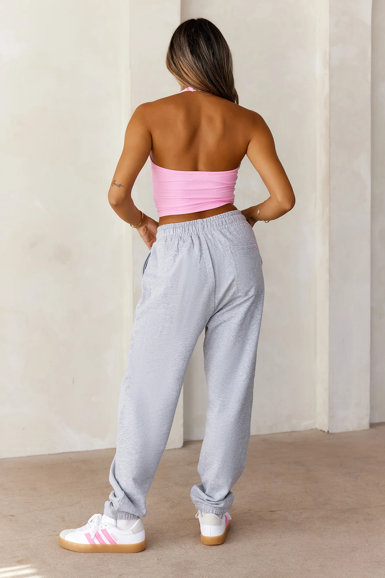 BASE Cuffed Sweatpants Grey Marle