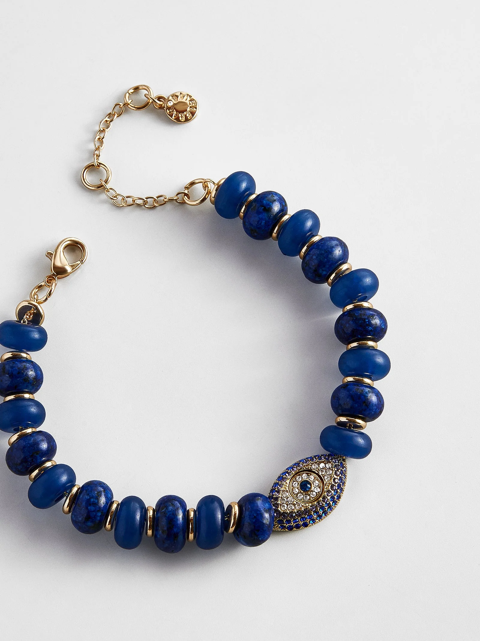 Eye Catcher Evil Eye Semi-Precious Bracelet - Navy
