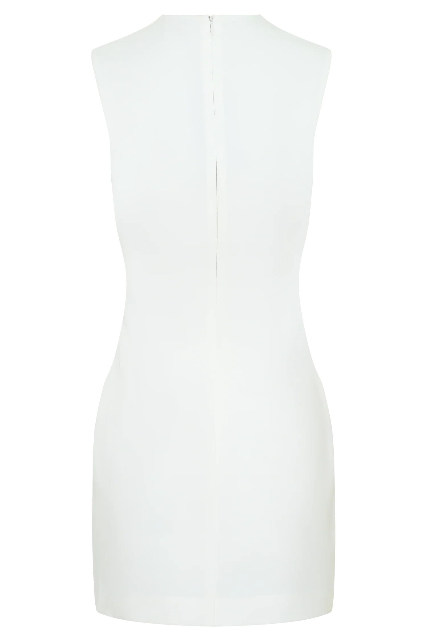 Fion Sleeveless Stretch Crepe Mini Dress - White