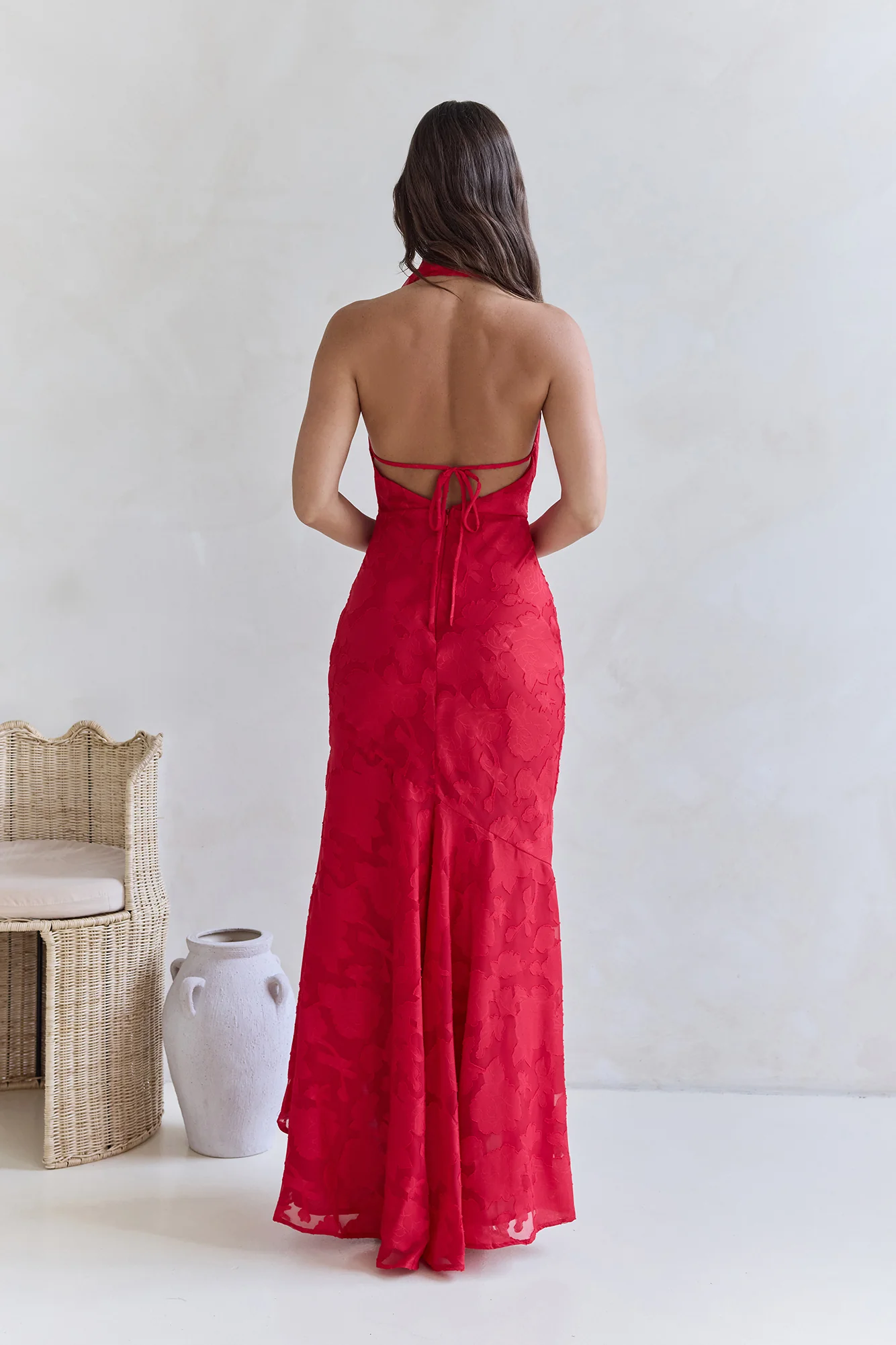 More And More Halter Maxi Dress Red