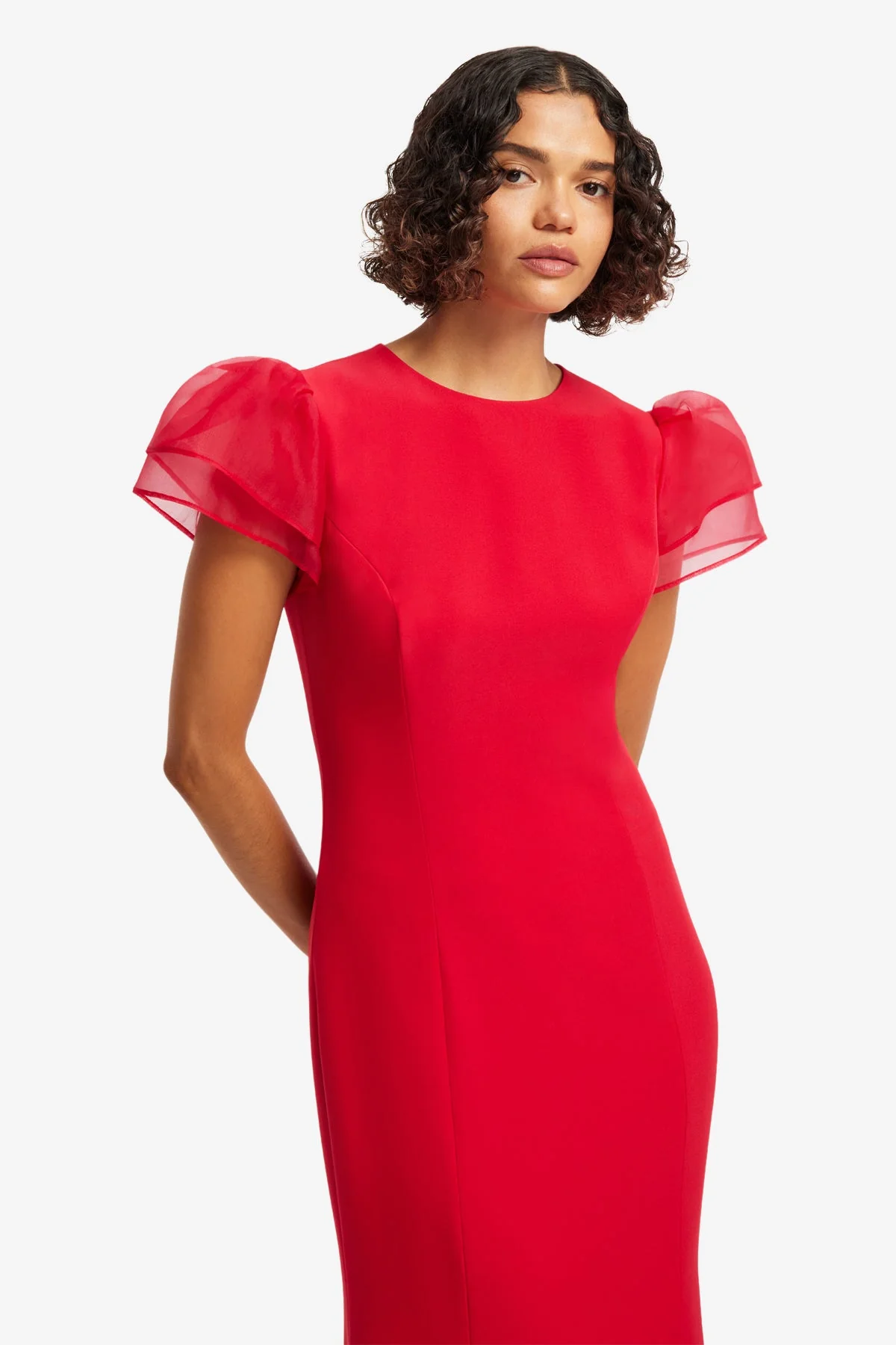 Sofia Puff Sleeve Maxi Dress - Vermilion