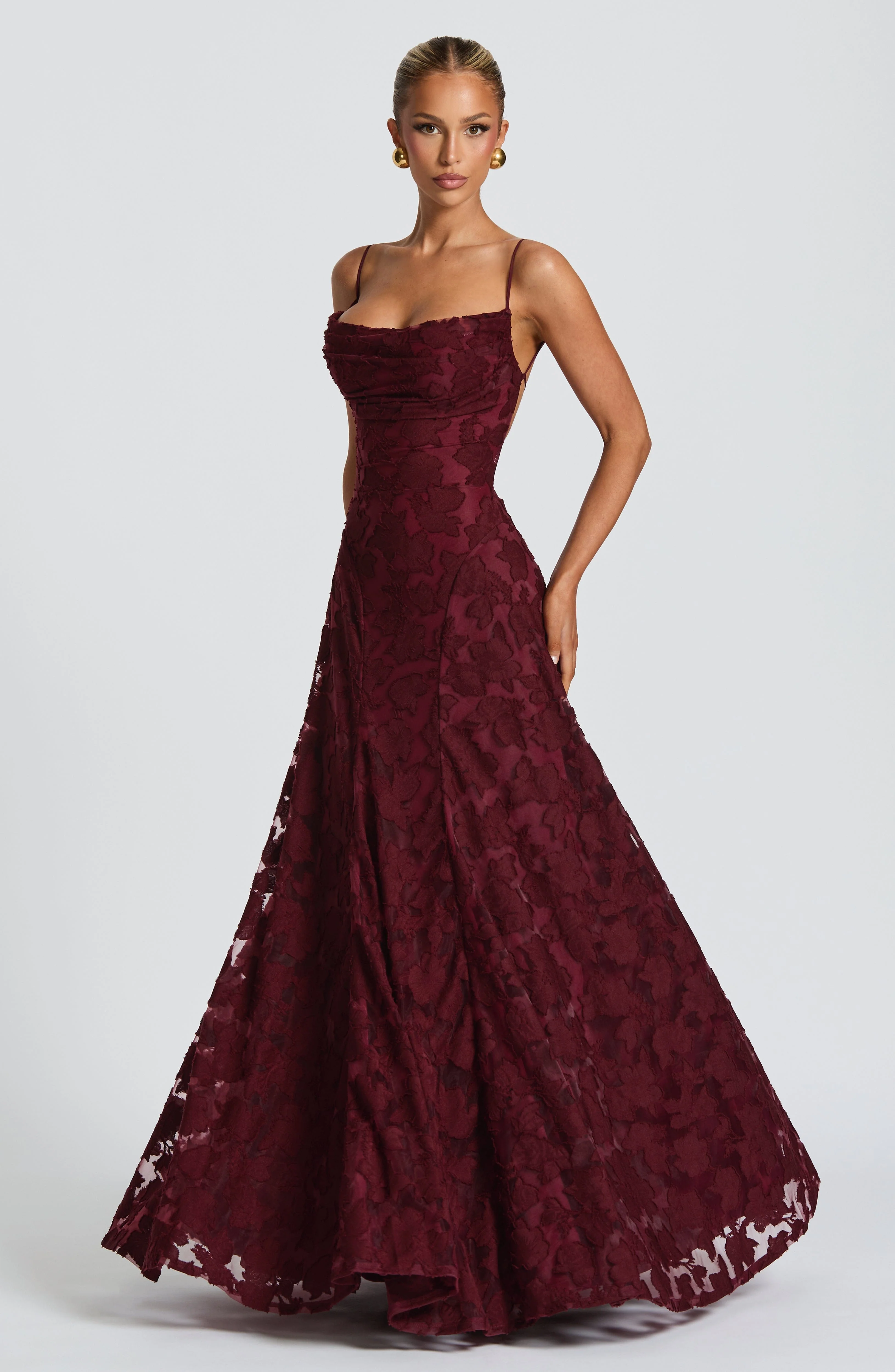 Francis Maxi Dress - Cherry Lacquer