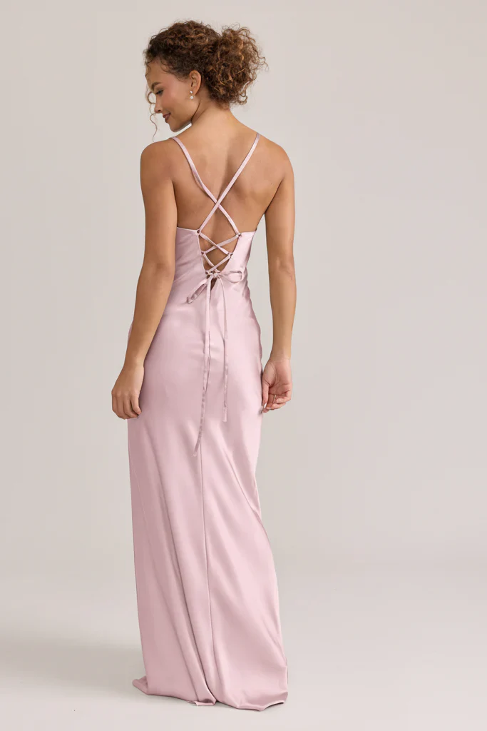 Ellapink Satin Dress | Ready To Ship | Perfect Pink