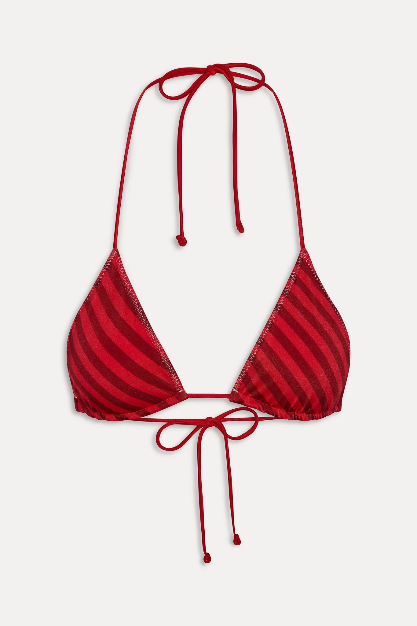 x JENNIE Nick Satin Bikini Top - Spring Stripe