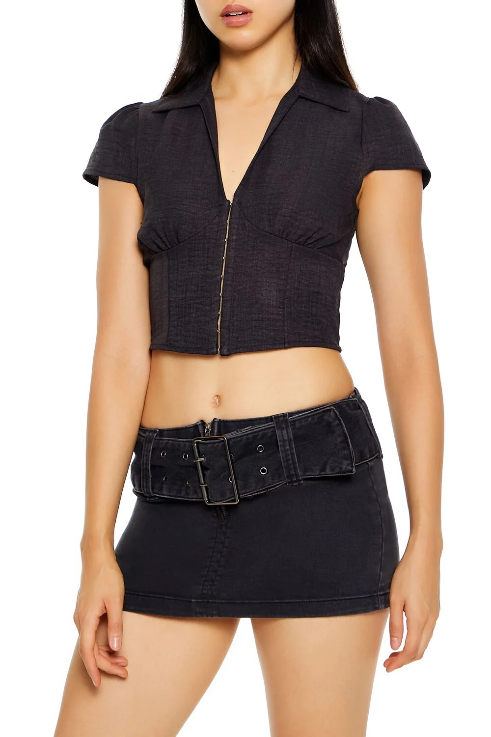 Chiffon Bustier Crop Top