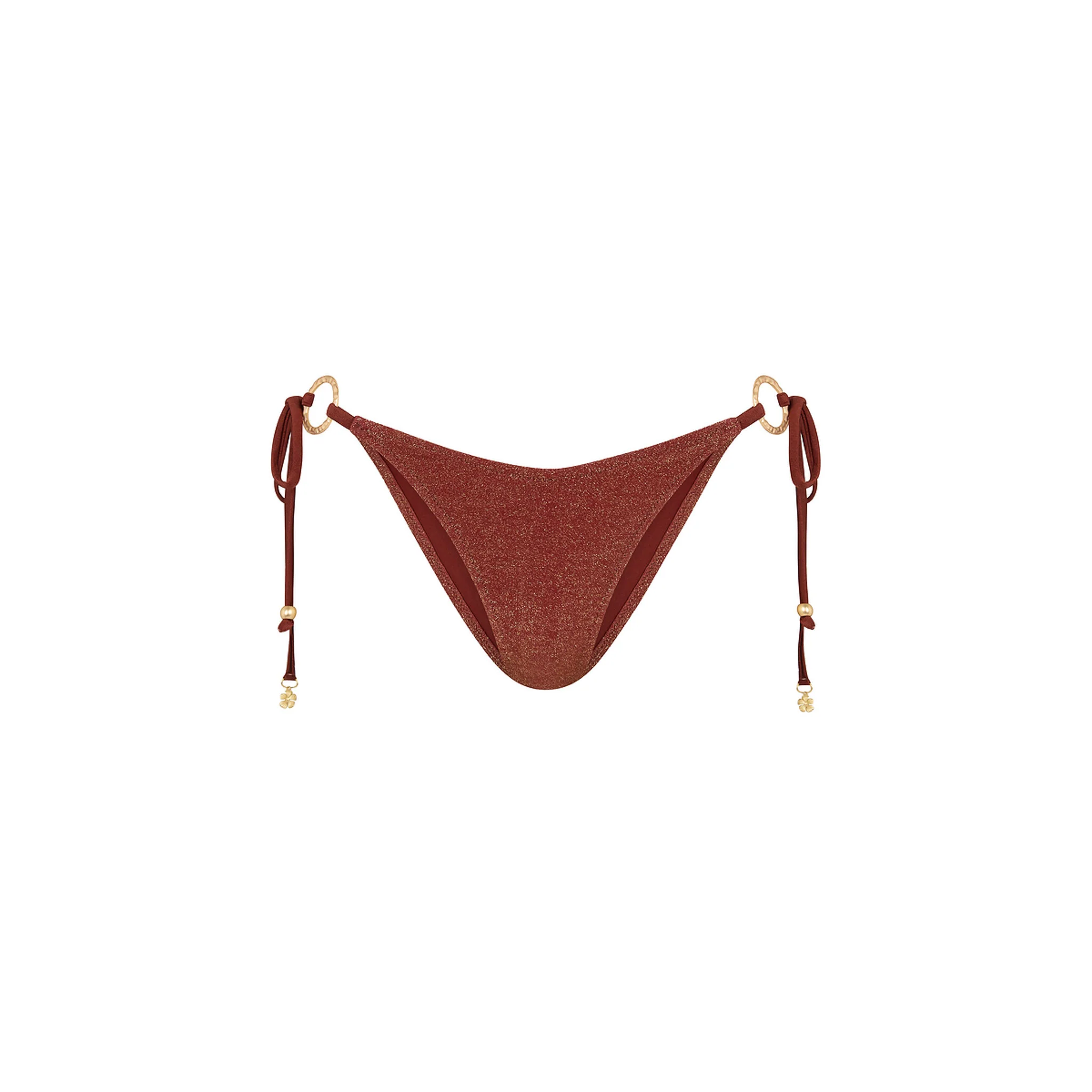 Ring Cheeky Tie Bikini Bottom - Cinnamon