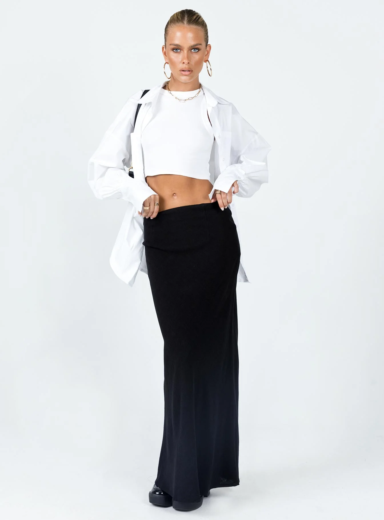 Jodie Maxi Skirt Black Petite
