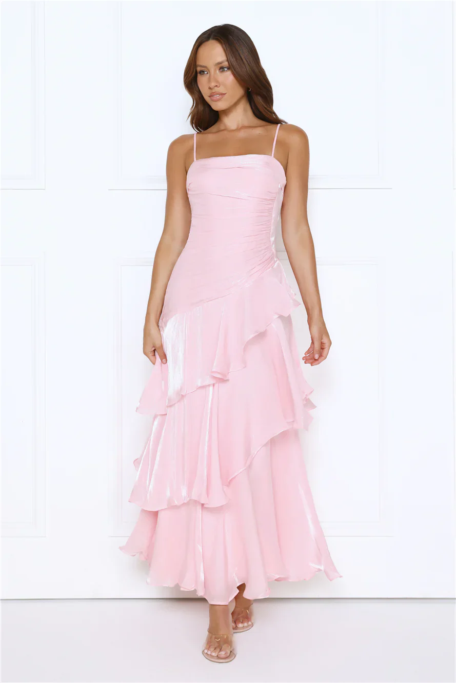 Peachy Glow Maxi Dress Pink