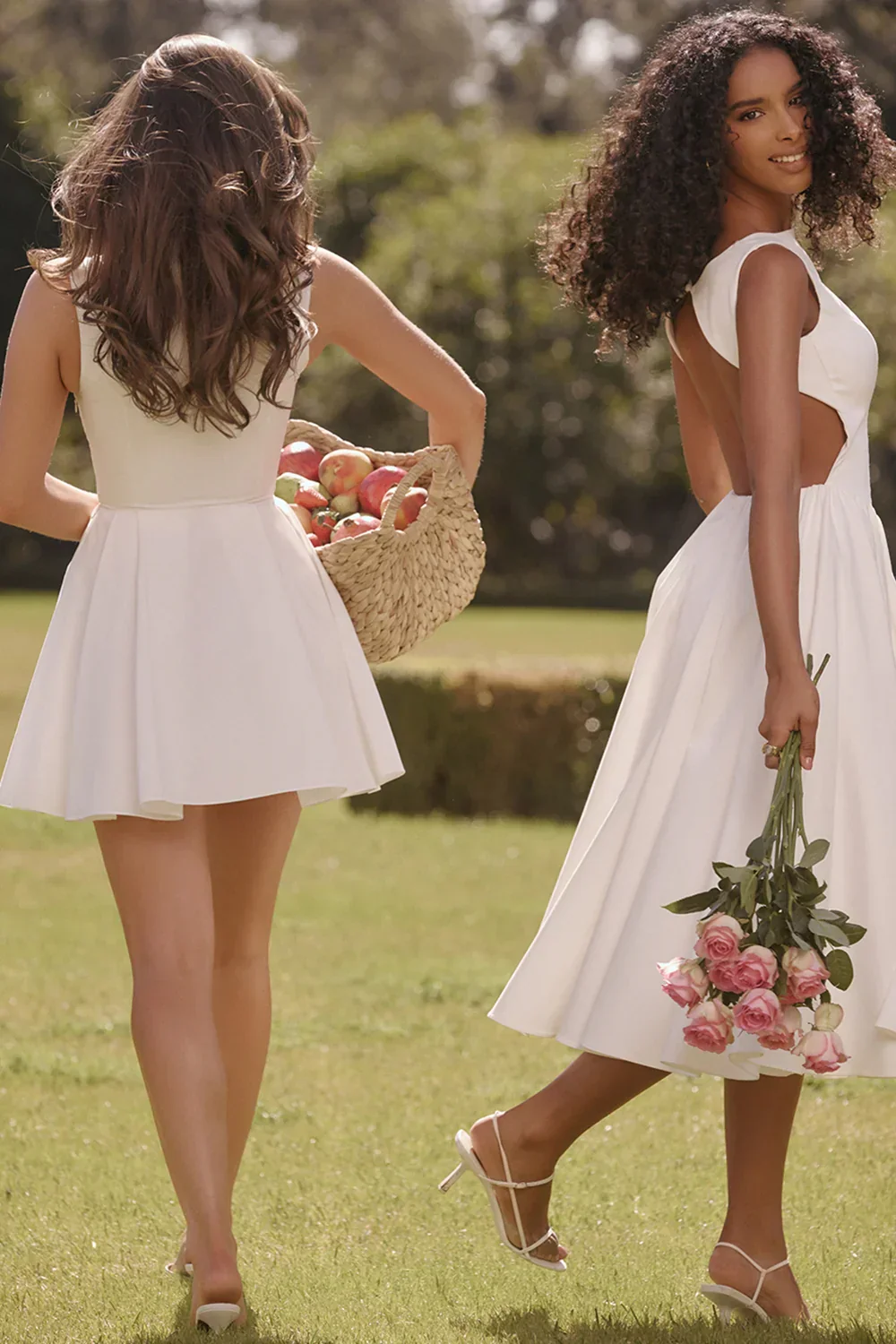 white twill midi sundress