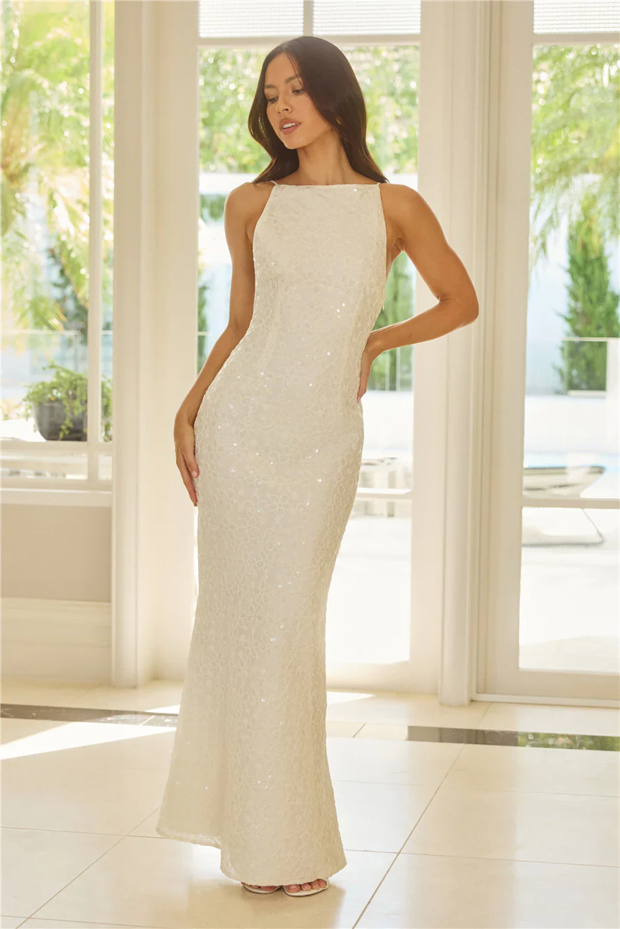 Tidepool Dreams Maxi Dress Cream - luluinthesky