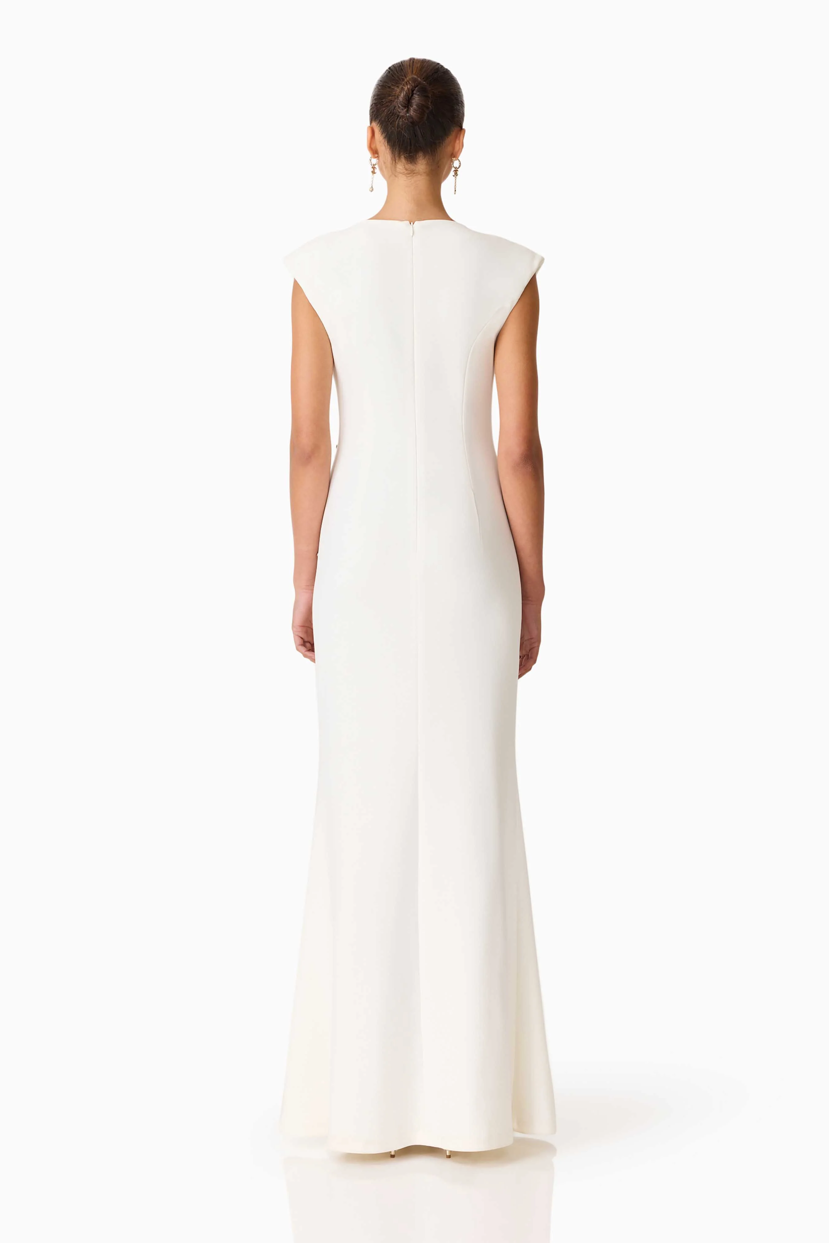 Veda Embellished Gown in White