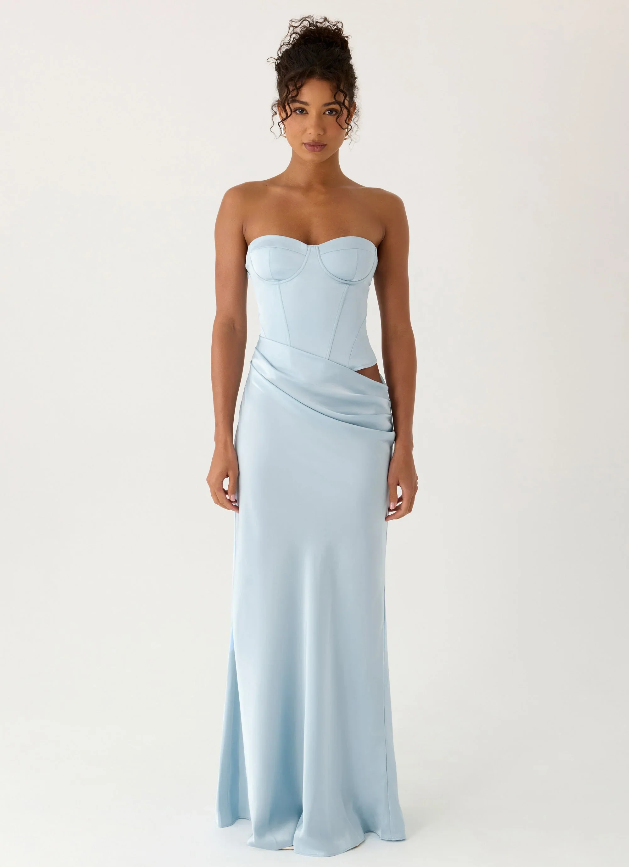 Emory Corset Maxi Dress - Blue