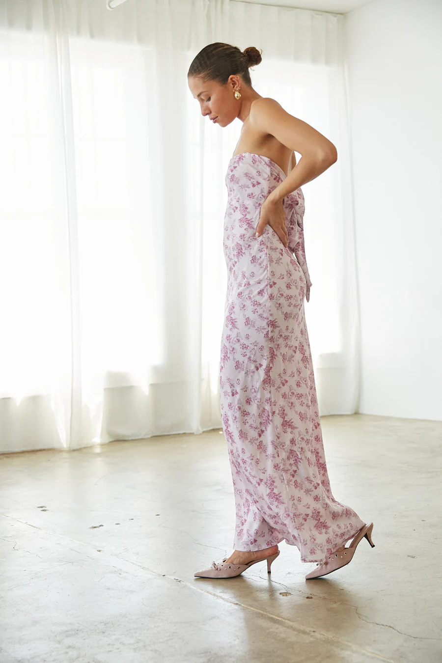 Britt Strapless Tie Back Maxi Dress - luluinthesky