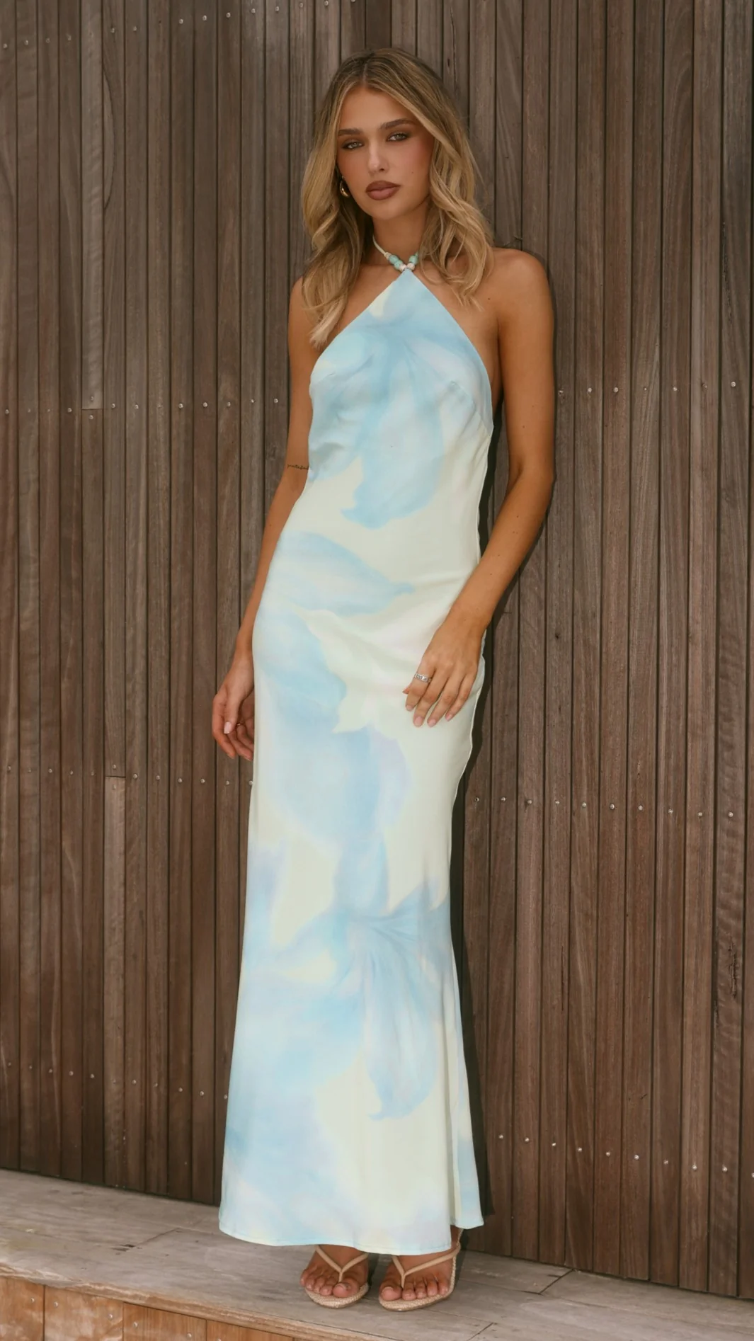 Kiani Maxi Dress - Blue/Mint - luluinthesky