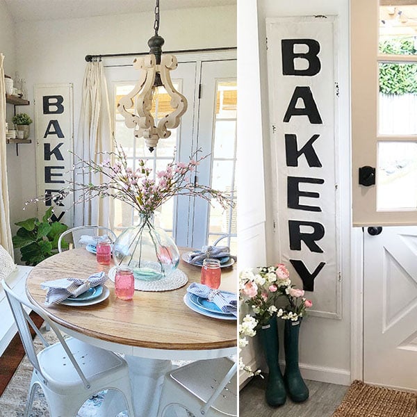 Embossed Metal Bakery Sign