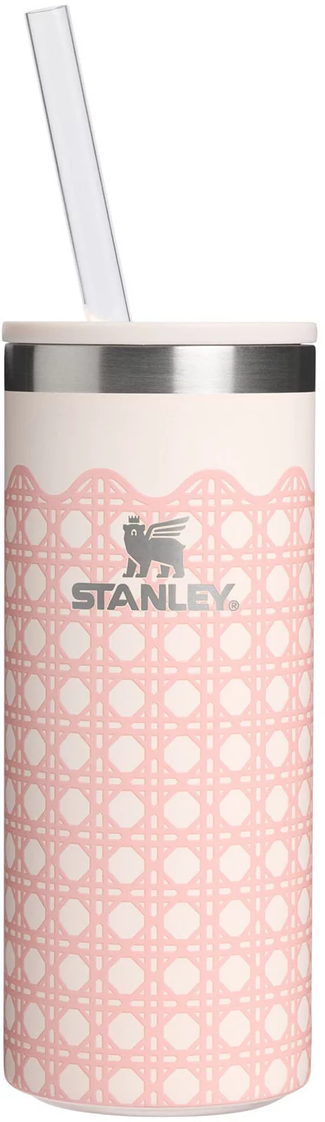Stanley 10 oz. Everyday Slim Can Cooler Cup - Rose Quartz Rattan