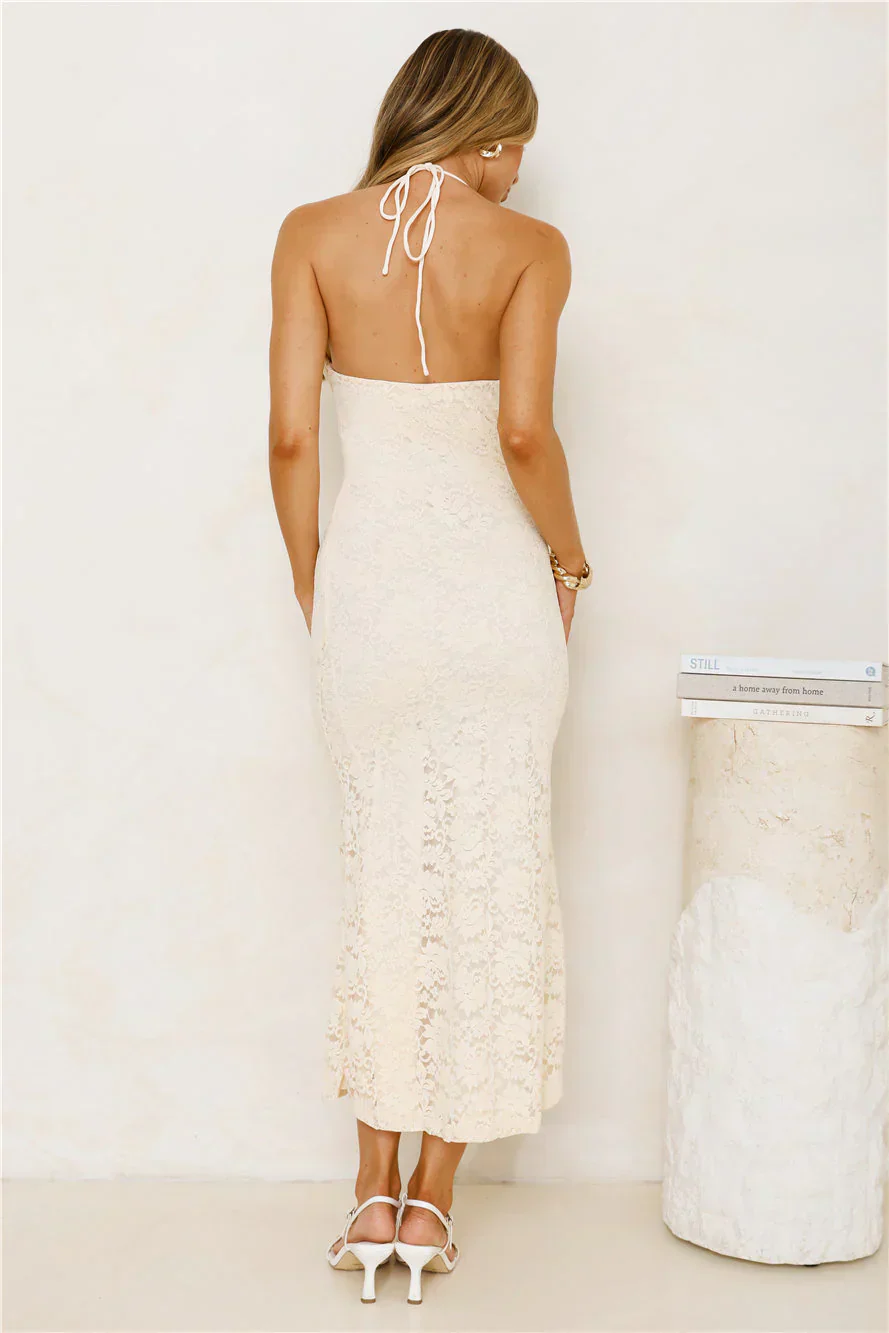 Iconic In Style Lace Midi Dress