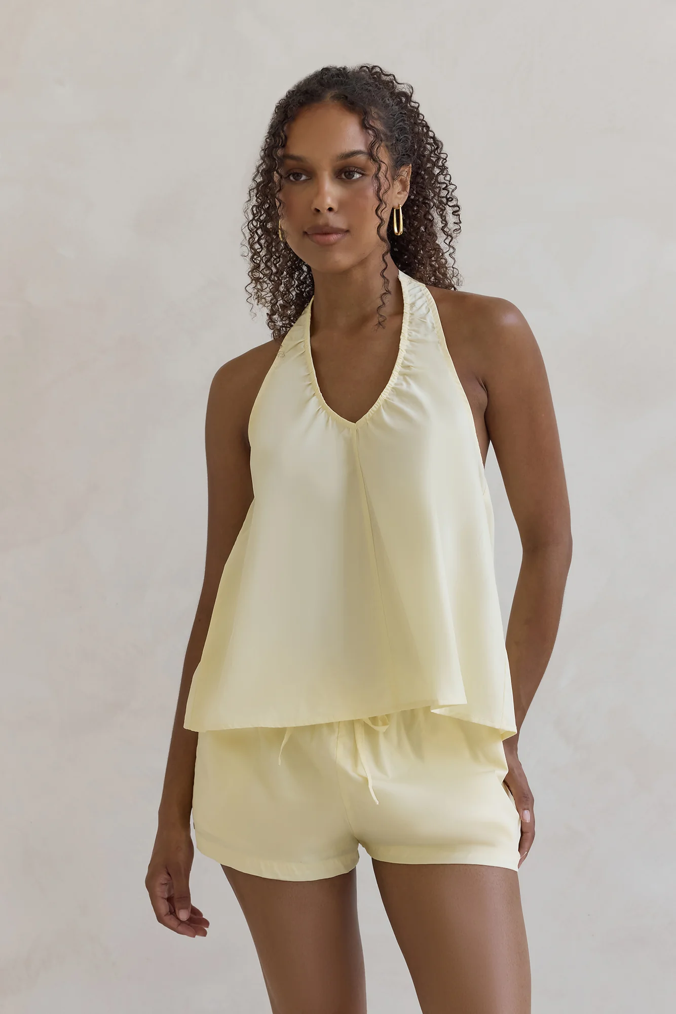Evelyn Halter Top Yellow