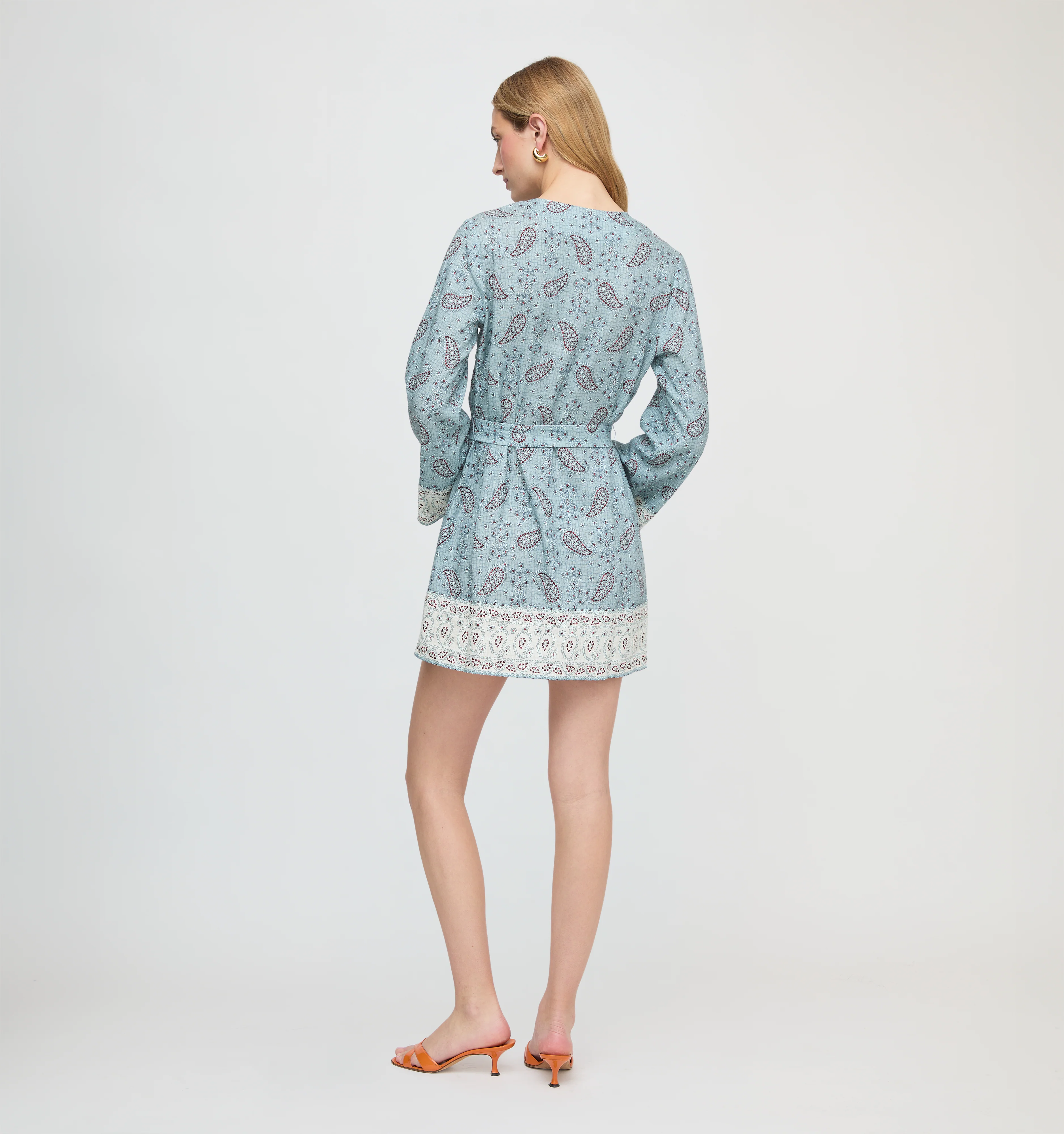 The Magnolia Tunic - Dusty Blue Gemstone Mosaic Scarf