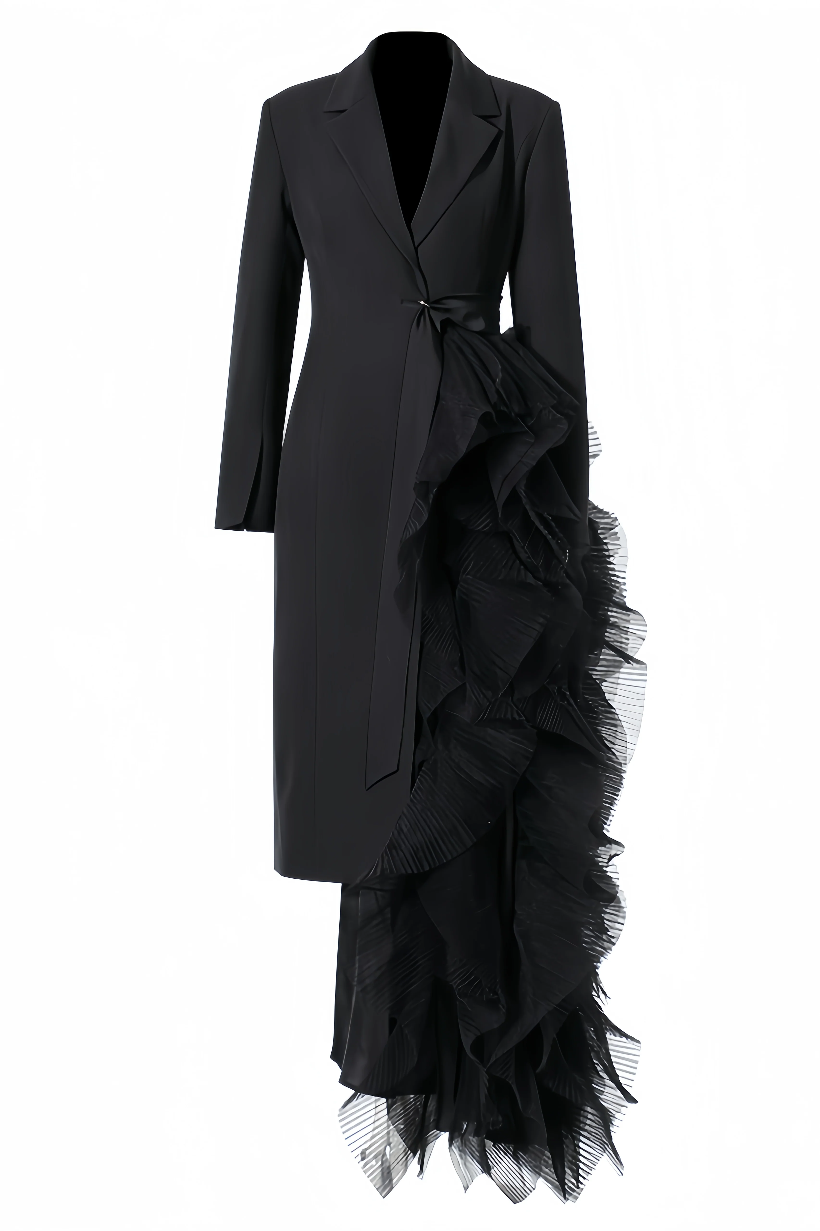 Edmund Irregularly Spliced Mesh Maxi Dress