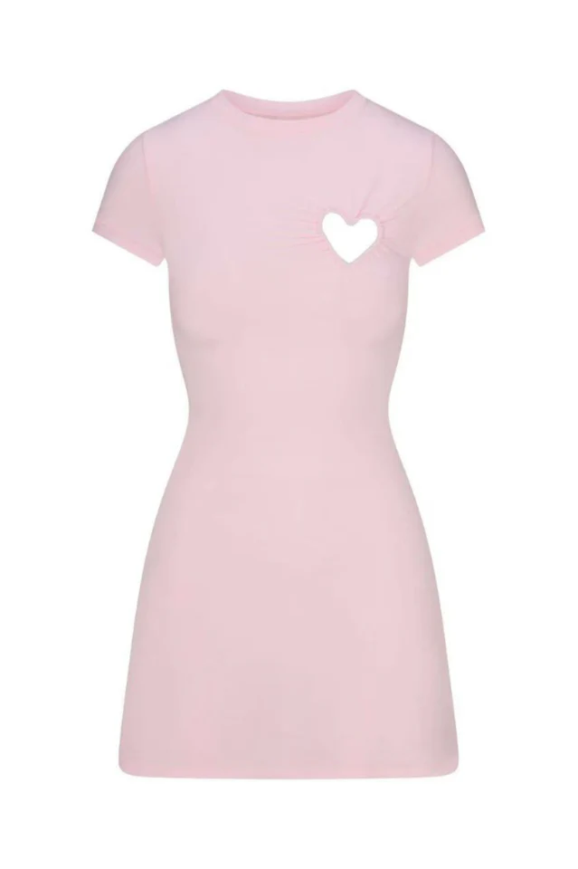 SKIMS Cotton Jersey Heart Mini Dress