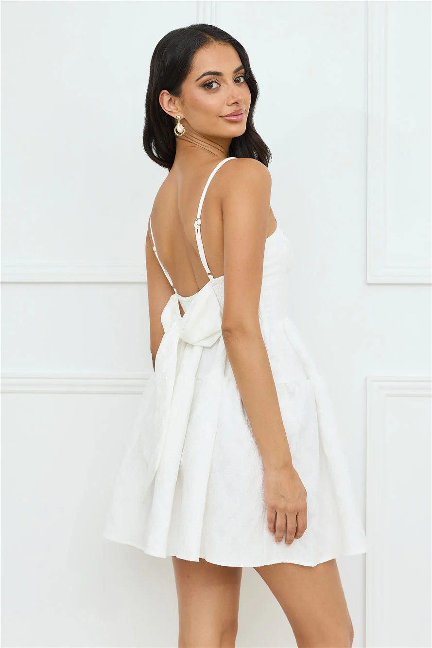 Softly Stunning Mini Dress White - luluinthesky