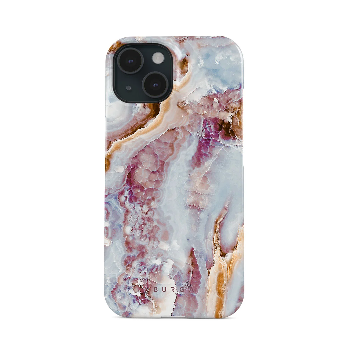 Frozen Leaves - Cute Marble iPhone 15 Plus ケース