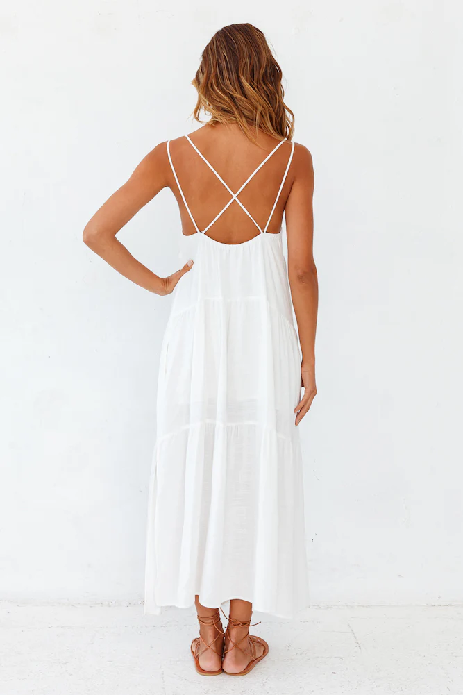 Carbell Maxi Dress White - luluinthesky