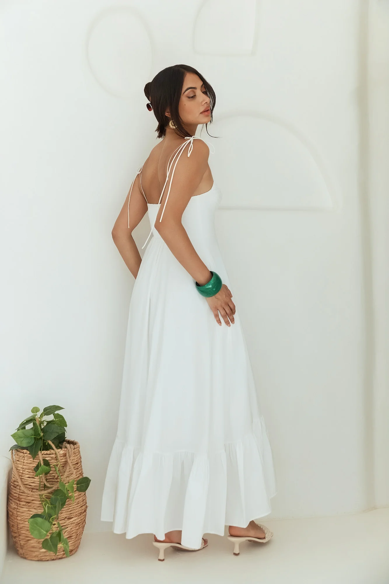 By Your Side Maxi Dress White - luluinthesky