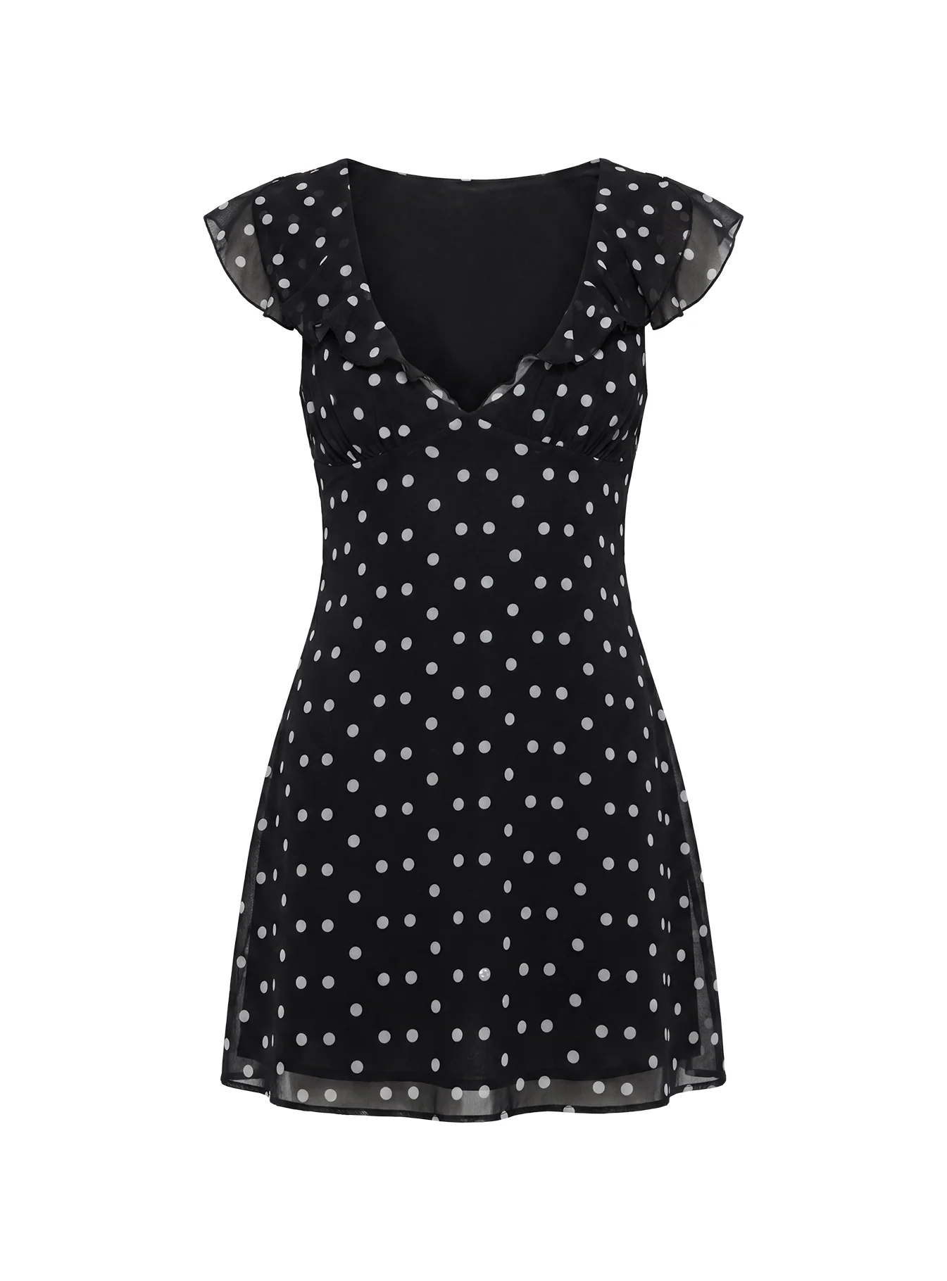 I Guess So Mini Dress Black Polka Dot