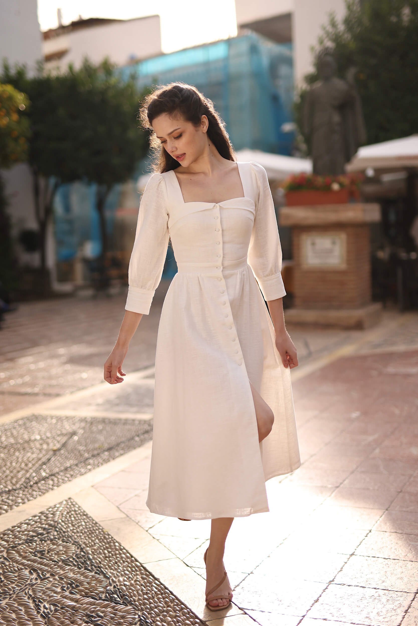 Esther Linen Dress - luluinthesky