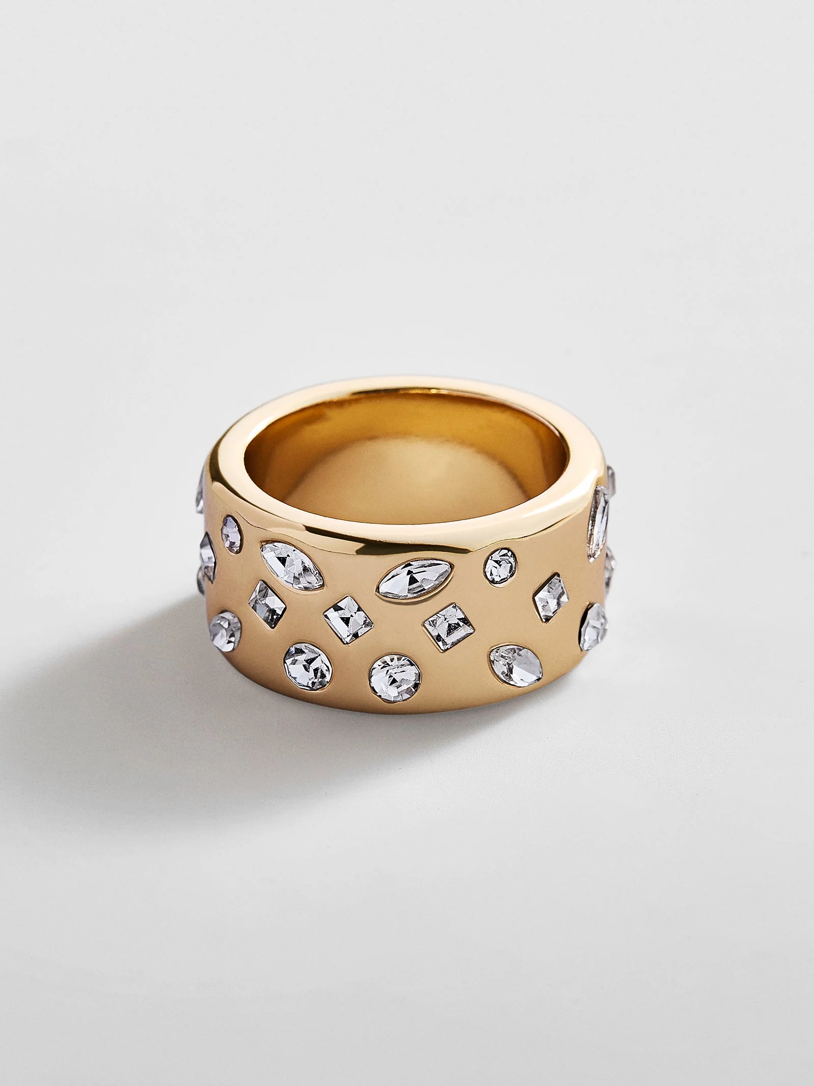Simone Gold Ring - Gold/Pavé