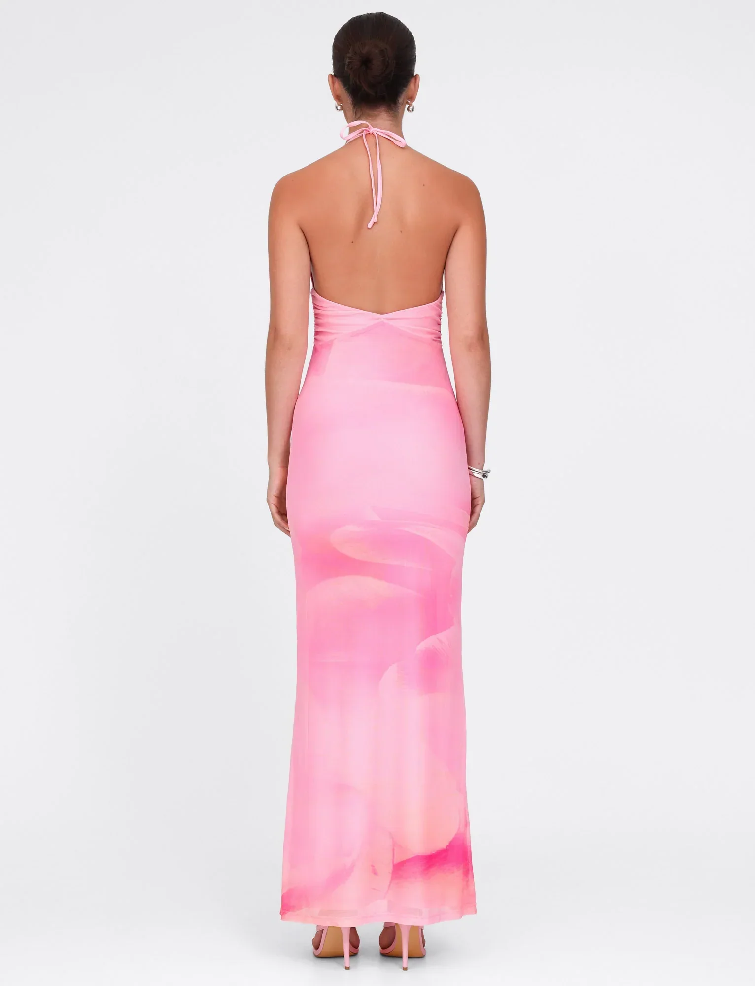 DENAE MAXI DRESS - PINK : FLORAL : PINK BLOSSOM