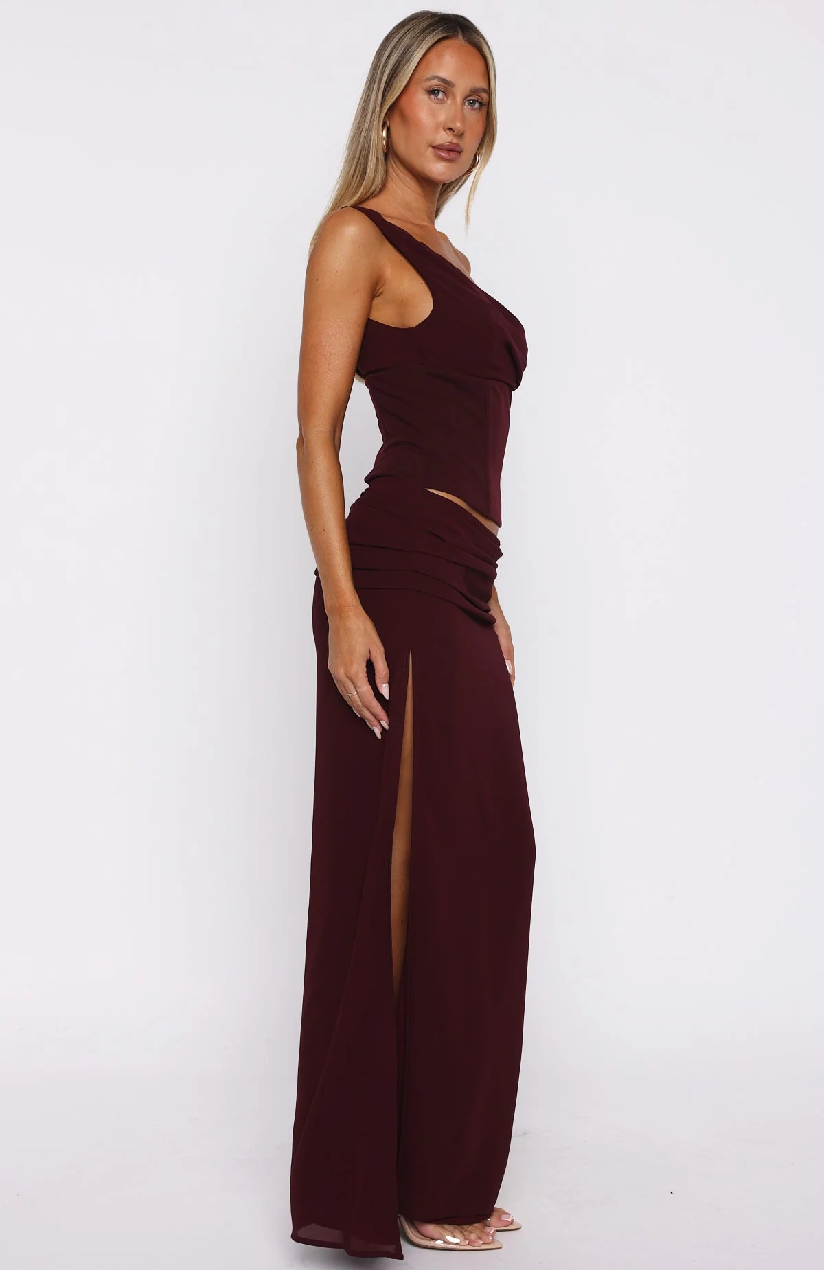 Unavailable Energy Maxi Dress Burgundy