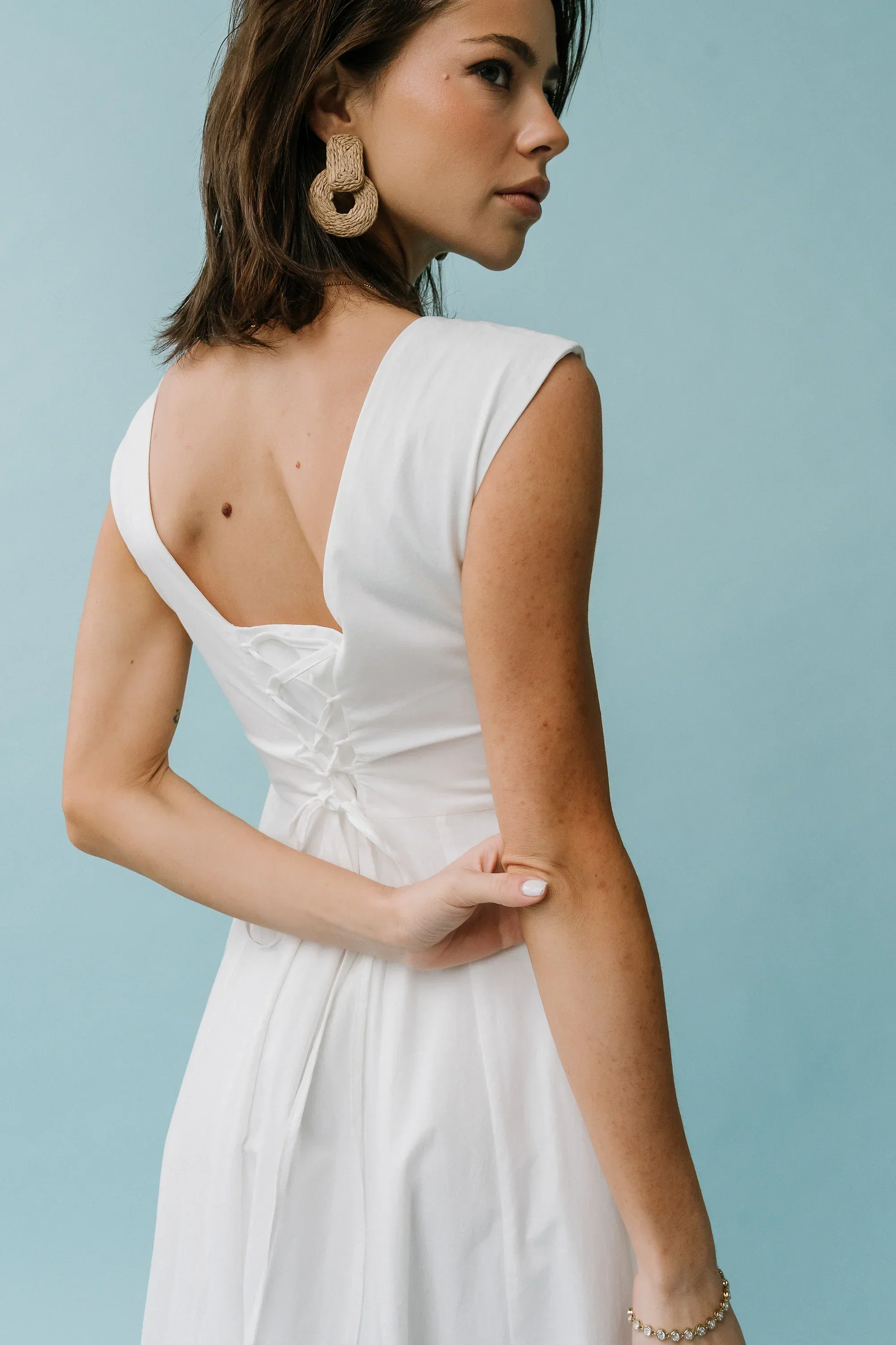 Colin Midi Dress in Cream